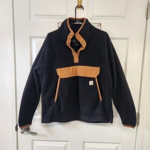 Carhartt Black and Brown Fleece Jacket